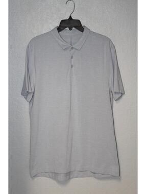 Lululemon Men Evolution Polo Shirt Pique (LM3DZPS) Blue - LARGE - Performance